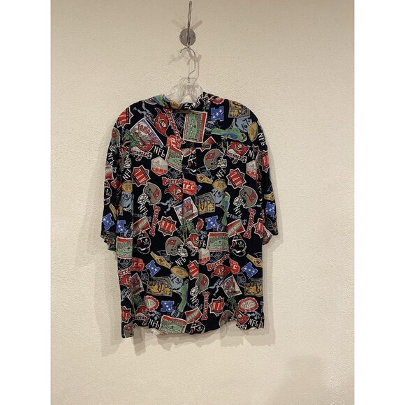 Tampa Bay Buccaneers Shirt Mens Large Black NFL Football All Over Print - Picture 4 of 4